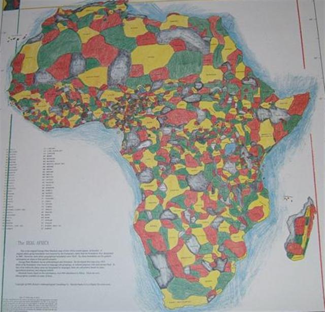 African Ethnic Groups Map 70